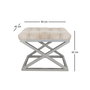 Atelier Del Sofa Puff Plateado y Crema